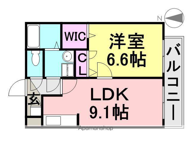 パレス武庫川(1LDK/3階)の間取り写真