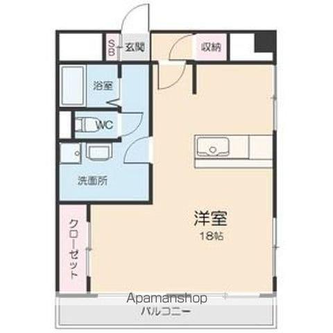 メートービル(ワンルーム/4階)の間取り写真