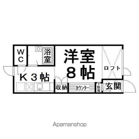 スペースTⅠ(1K/1階)の間取り写真
