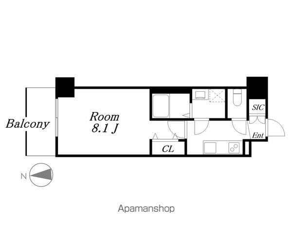 プレイズシード名駅北(1K/10階)の間取り写真