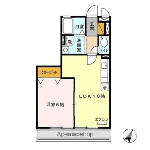 グランドパレス(1LDK/2階)の間取り写真