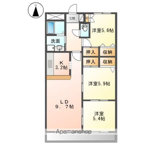 ART VIVANT(3LDK/2階)の間取り写真