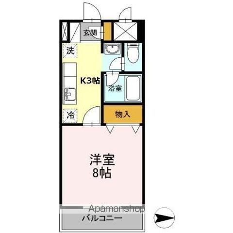 ラ・ステートハウス(1K/1階)の間取り写真