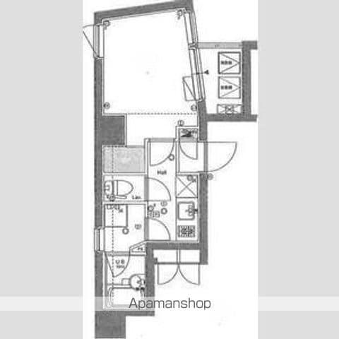 メビウス渋谷幡ヶ谷(1K/8階)の間取り写真