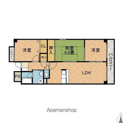 ヴェルデュール南茨木(3LDK/2階)の間取り写真