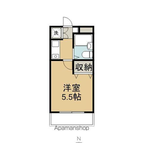 KYアパートメント8番館(1K/2階)の間取り写真