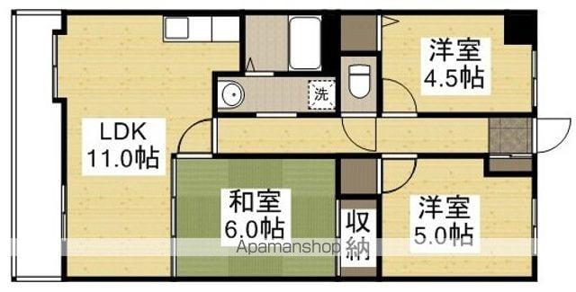 亀山ビル100(3LDK/3階)の間取り写真