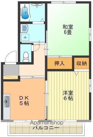 ドエルA(2DK/1階)の間取り写真