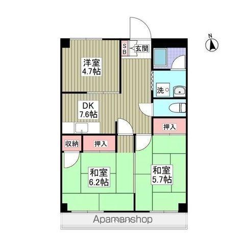 コーポサンライズモリ(3DK/2階)の間取り写真