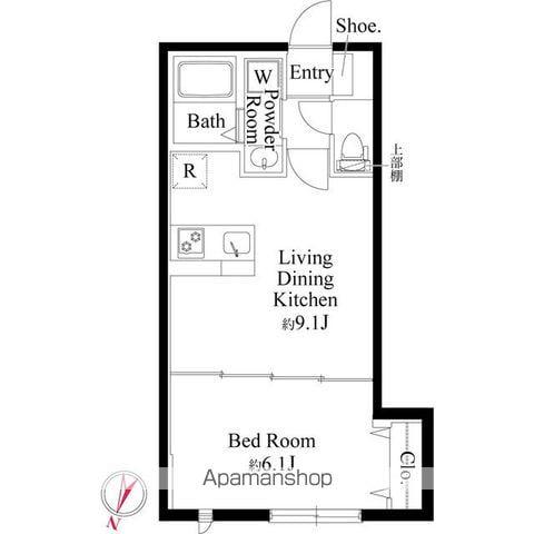 フォルスクラス駒込西ケ原(1LDK/1階)の間取り写真