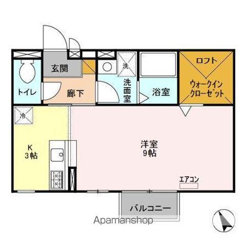 ルミエール(1K/2階)の間取り写真