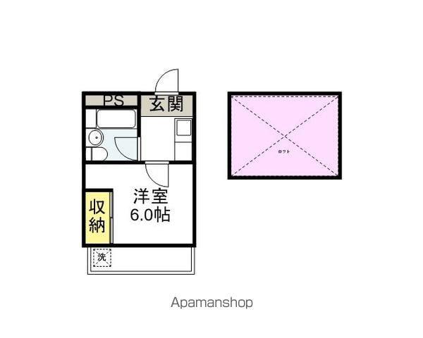ハウシェル築地口(ワンルーム/2階)の間取り写真