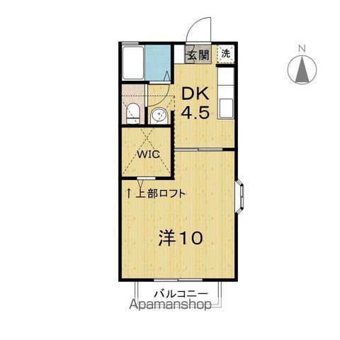 アートインⅢA棟(1DK/2階)の間取り写真