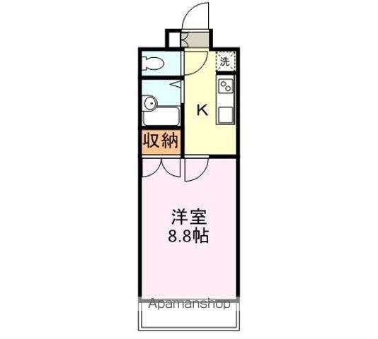 WINDOM賀来(1K/3階)の間取り写真