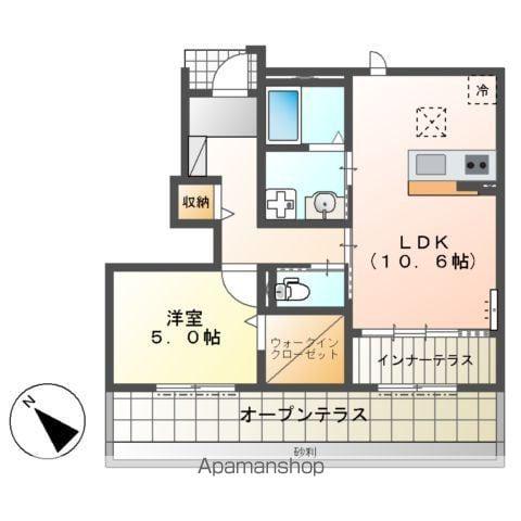 エターナル(1LDK/1階)の間取り写真