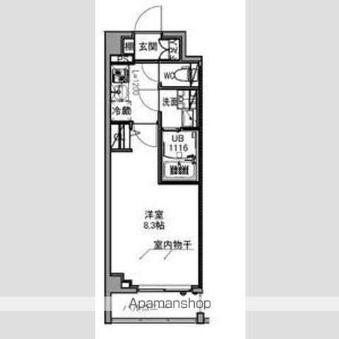 S-RESIDENCE王子イースト(1K/9階)の間取り写真