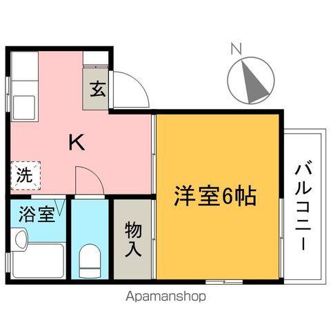 スペースフォー(1K/2階)の間取り写真