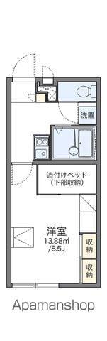 レオパレス若里Ⅱ(1K/1階)の間取り写真