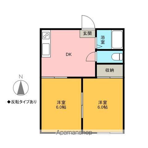 コーポ38(2K/1階)の間取り写真