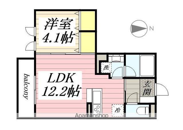 ミッドタウン平泉(1LDK/2階)の間取り写真
