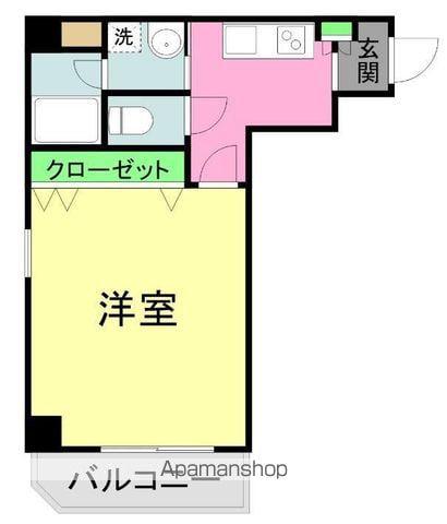 カメリア(1K/3階)の間取り写真