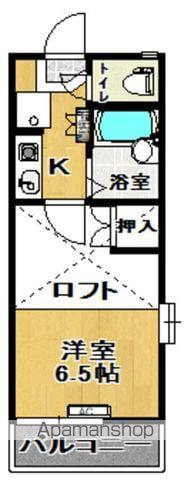 ル シエル(1K/2階)の間取り写真