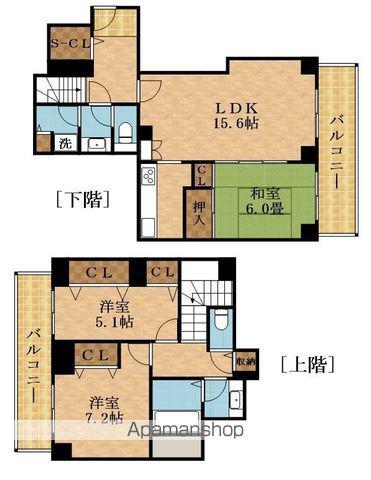 ベルパークシティーG棟(3LDK/29階)の間取り写真