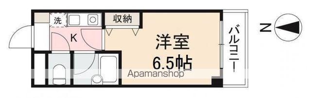 メゾンT2(1K/2階)の間取り写真