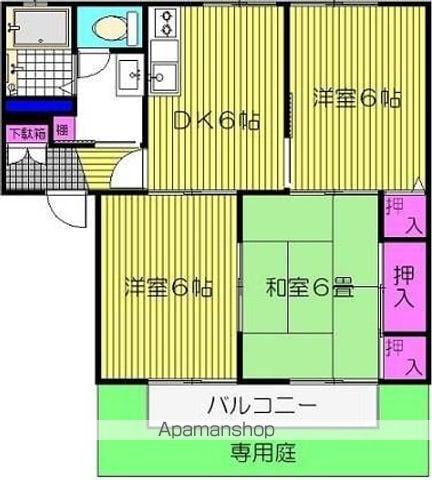 パイングローブ雁の巣(3DK/1階)の間取り写真