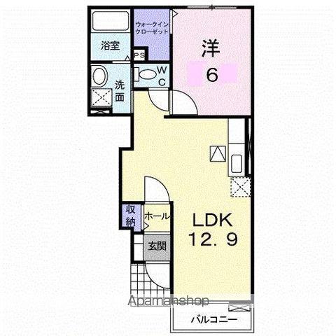 パル・ガーデン6(1LDK/1階)の間取り写真