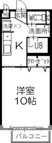 サープラスDIX(1K/2階)の間取り写真