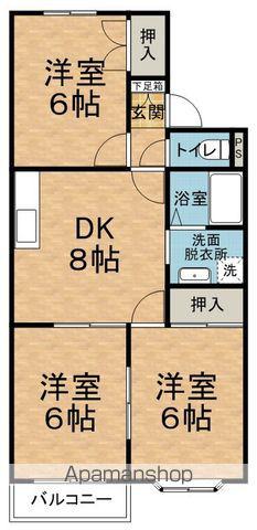 メゾンファイブ(3DK/2階)の間取り写真