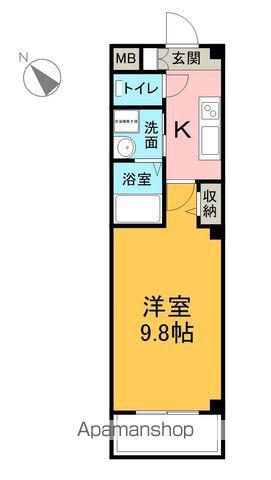 マリン半田板山(1K/1階)の間取り写真