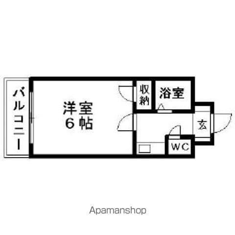ユートピアマンション住吉(1K/5階)の間取り写真