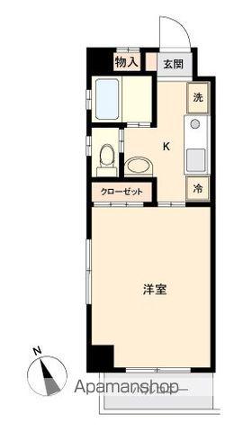 グランメゾン七福(1K/4階)の間取り写真