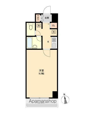 KC21ビル(1K/10階)の間取り写真