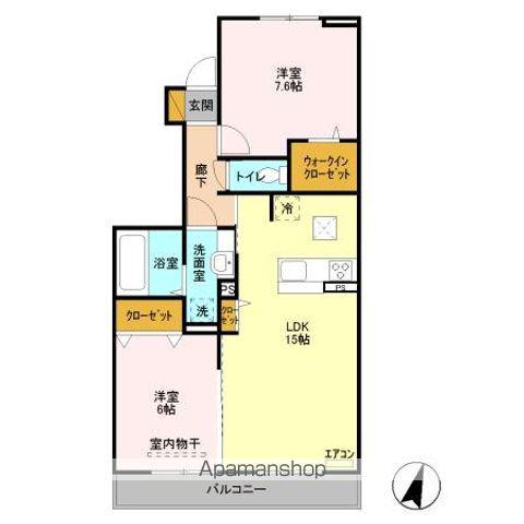 なんてんの郷3(2LDK/1階)の間取り写真