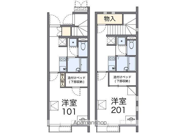 レオネクストフェリチタ 美崎(1K/1階)の間取り写真