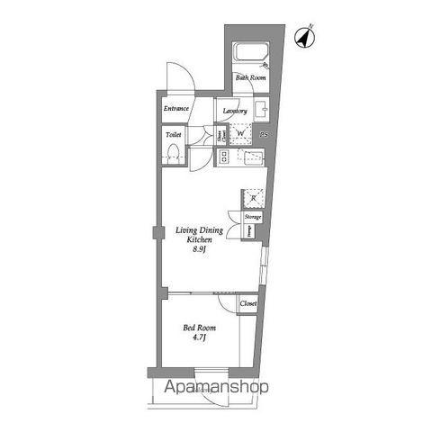 ザ・レジデンス用賀(1LDK/2階)の間取り写真