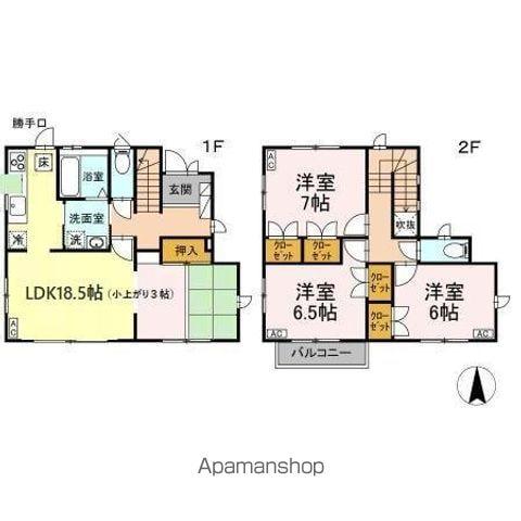名古屋市東山線 池下駅 徒歩10分 2階建 築30年(3LDK)の間取り写真