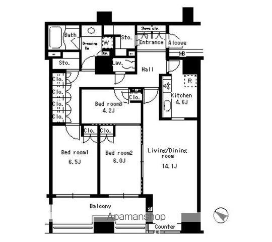 パークアクシス日本橋ステージ 7階階 間取り