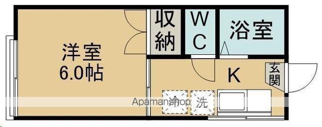 コーポオリエント(1K/1階)の間取り写真