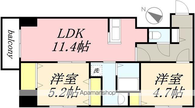 ブランシャールALAIN北18条(2LDK/6階)の間取り写真