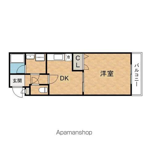 フジパレス貝塚半田Ⅱ番館(1DK/2階)の間取り写真