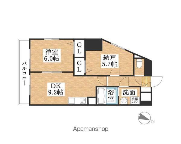 プリミエール西市場(1SLDK/3階)の間取り写真