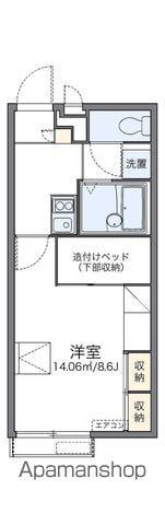 レオパレスマリオ 3(1K/2階)の間取り写真