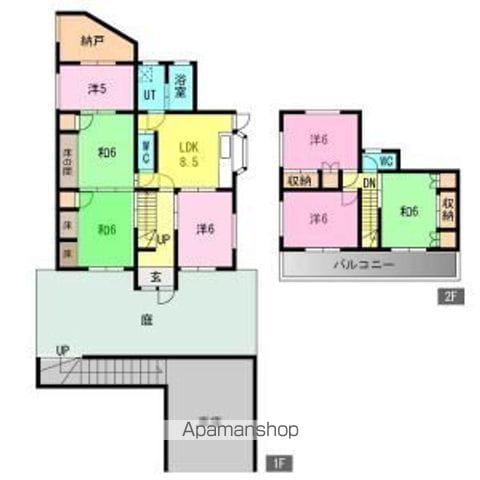 愛知県名古屋市名東区 2階建 築69年(6SLDK)の間取り写真