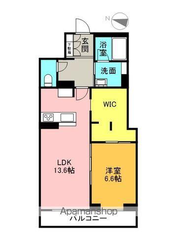 クロシェット ボヌール(1LDK/1階)の間取り写真