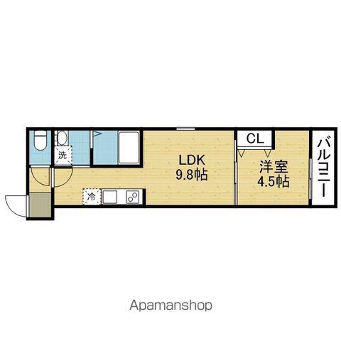 フジパレス鴫野東ウエスト(1LDK/1階)の間取り写真
