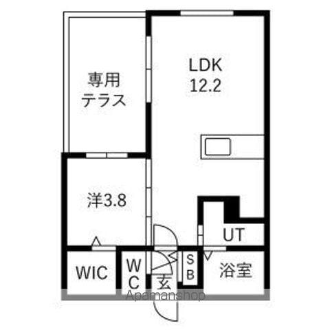 ALIVIS宮の森(1LDK/1階)の間取り写真
